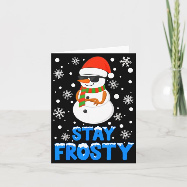 Christmas Tee Funny Frosty Xmas Cool Snowman Women Karte (Vorderseite)