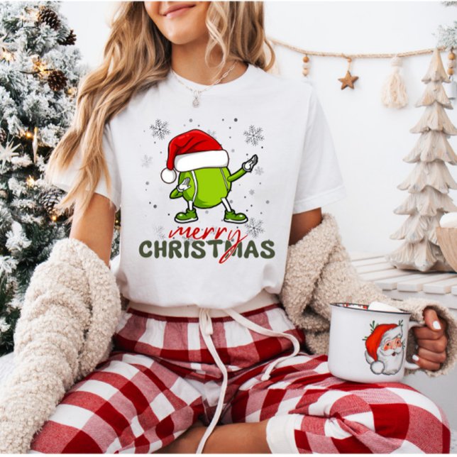 Christmas Tennis Ball Dabbing Funny T-Shirt (Von Creator hochgeladen)