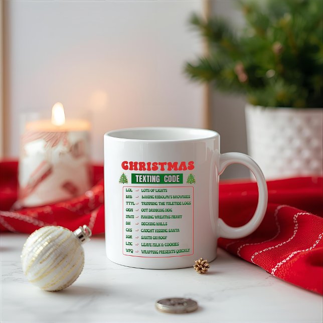 Christmas Texting Code  Kaffeetasse (Von Creator hochgeladen)