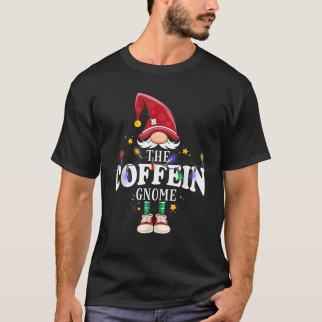 Christmas The Coffein Gnome X Mas Matching PJS  T-Shirt (Vorderseite)