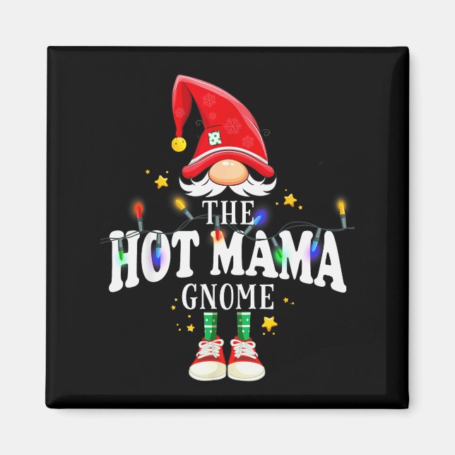 Christmas The Hot Mama Gnome X-mas Matching Pjs  Magnet (Vorne)