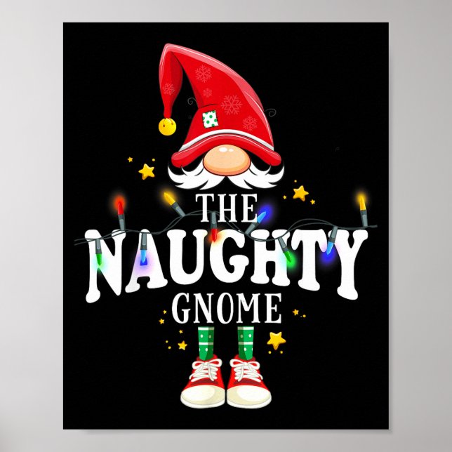 Christmas The Naughty Gnome X-mas Matching Pjs  Poster (Vorne)