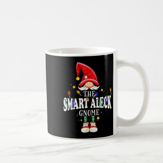 Christmas The Smart Aleck Gnome X-mas Matching Pjs Kaffeetasse (Rechts)