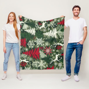 CHRISTMAS THEMA-FLEECE FLEECEDECKE