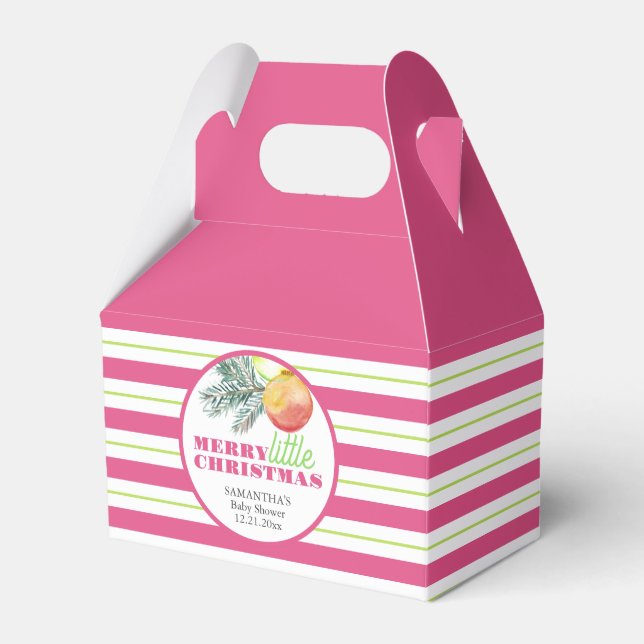 Christmas Theme Baby Shower Favor Boxes Geschenkschachtel (Vorderseite)