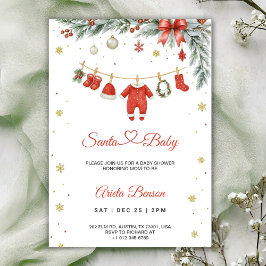 Christmas themed baby shower invitation einladung