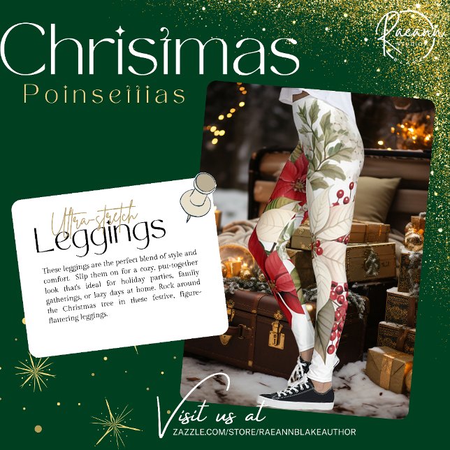 Christmas Themed Poinsettia Leggings (Von Creator hochgeladen)