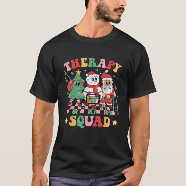 Christmas Therapy Squad SLP OT PT Therapy Team San T-Shirt (Vorderseite)