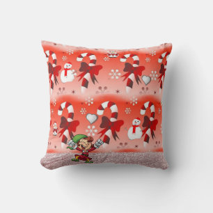 Christmas Throw Pillow Snowman Kissen