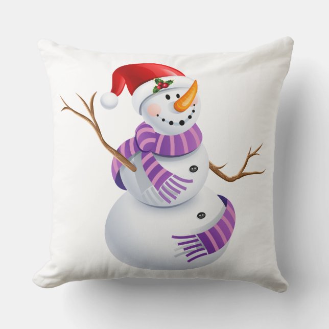 Christmas Throw Pillow-Snowman Kissen (Vorderseite)