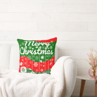Christmas Throw Pillow – White Ornaments Kissen