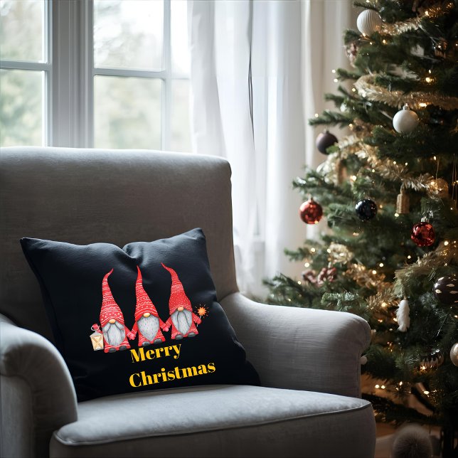 Christmas Throw Pillow with Gnome Kissen (Von Creator hochgeladen)