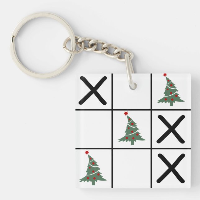 Christmas Tic Tac Toe Schlüsselanhänger (Vorderseite)