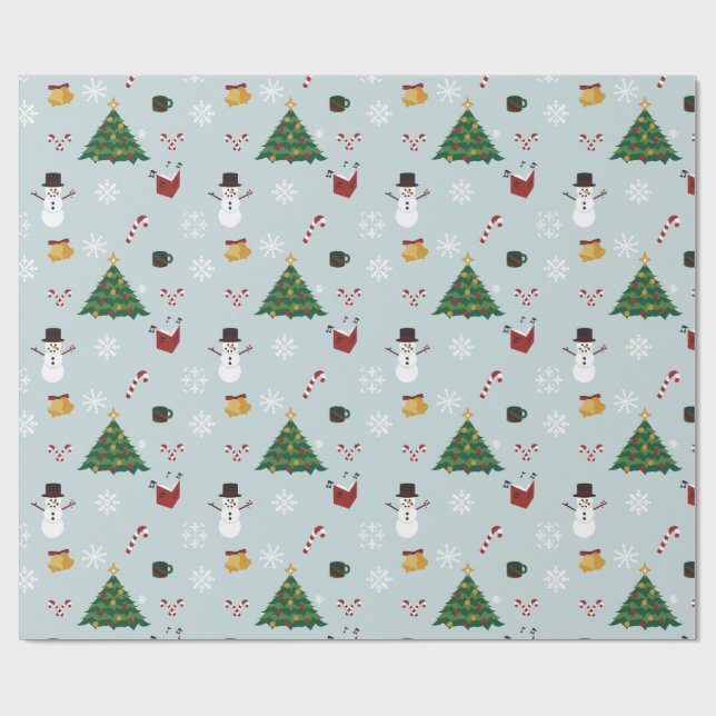 Christmas Time Wrapping Paper Geschenkpapier (Flach)