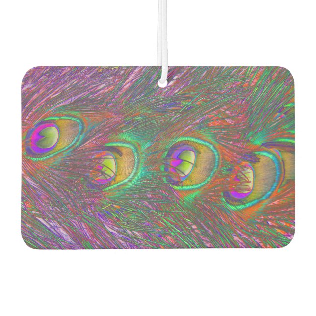 Christmas Tinsel Peacock Feathers Autolufterfrischer (Vorderseite)