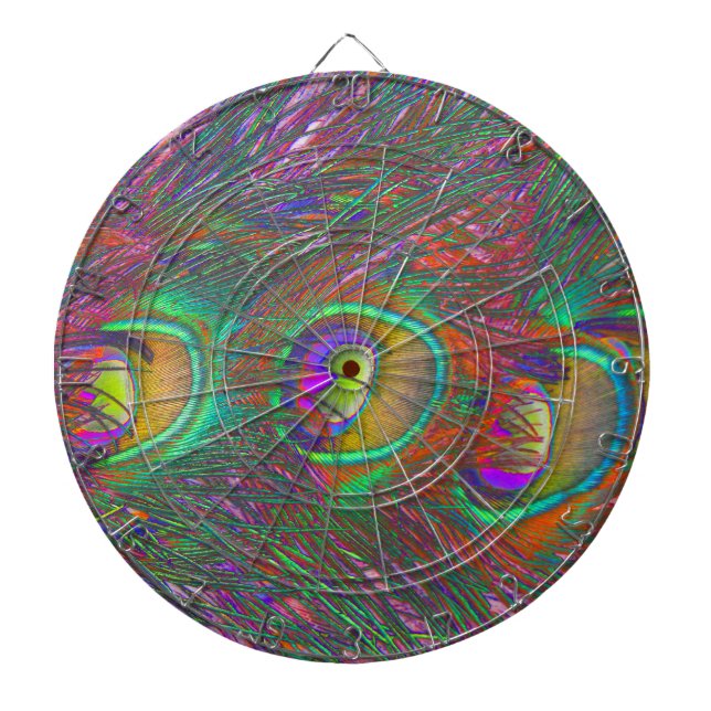 Christmas Tinsel Peacock Feathers Dartscheibe (vorne)