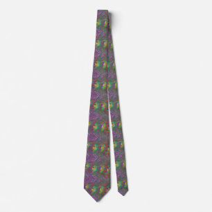 Christmas Tinsel Peacock Feathers Floral Krawatte