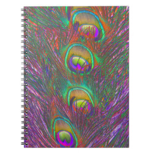 Christmas Tinsel Peacock Feathers Notizblock
