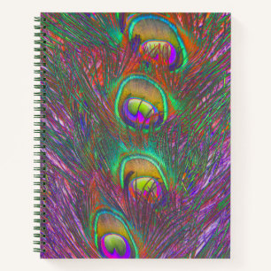 Christmas Tinsel Peacock Feathers Notizbuch