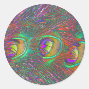 Christmas Tinsel Peacock Feathers Sticker