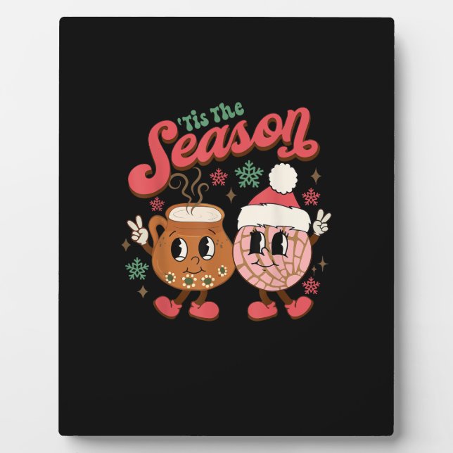 Christmas Tis The Season Mexican Concha Pan Dulce  Fotoplatte (Vorderseite)