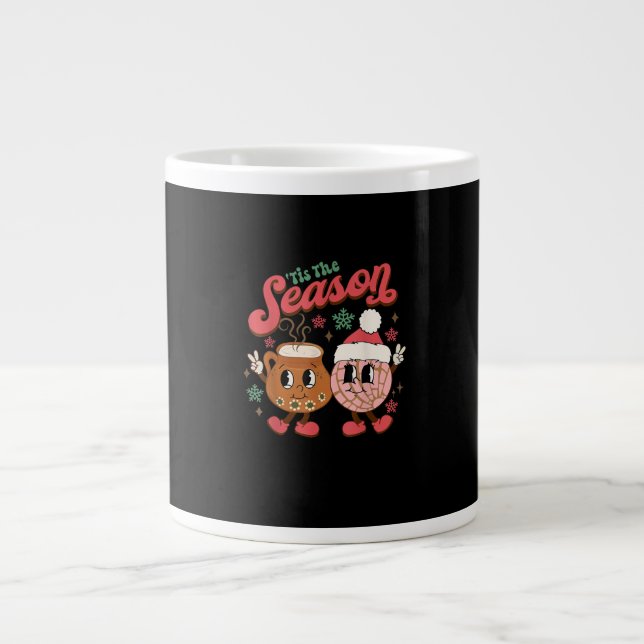 Christmas Tis The Season Mexican Concha Pan Dulce  Jumbo-Tasse (Vorderseite)