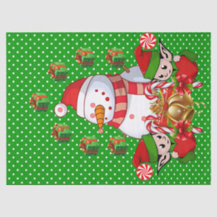 Christmas Tissue Snowman Elf Seidenpapier