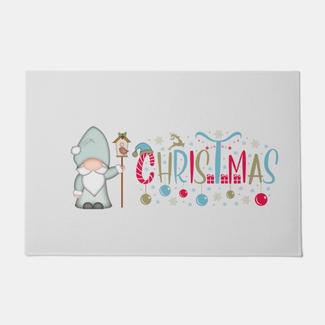 Christmas Tomte Gnome Fußmatte (Vorderseite)