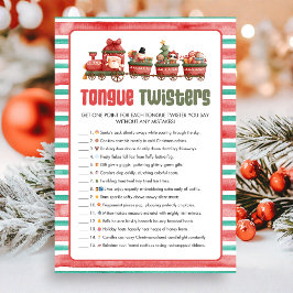 Christmas Tongue Twister Game Feiertagskarte