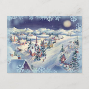 CHRISTMAS TOWN by SHARON SHARPE Feiertagspostkarte
