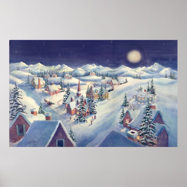 CHRISTMAS TOWN by SHARON SHARPE Poster (Vorne)