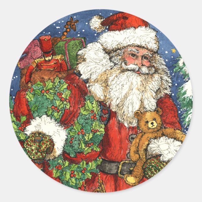 CHRISTMAS TOYS RUNDER AUFKLEBER (Vorderseite)
