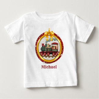 Christmas Train for Kids & Toddlers I Custom Name Baby T-shirt