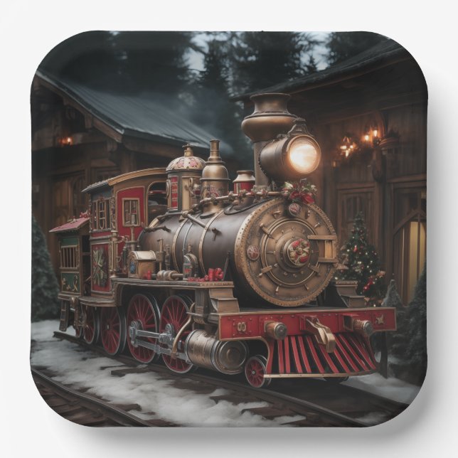 Christmas Train Pappteller (Vorderseite)
