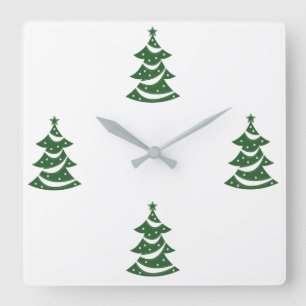 **CHRISTMAS TREAL OH CHRISTMAS TREE** SCHLIESSEN QUADRATISCHE WANDUHR