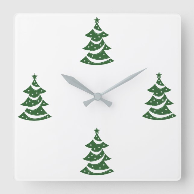 **CHRISTMAS TREAL OH CHRISTMAS TREE** SCHLIESSEN QUADRATISCHE WANDUHR (Vorderseite)