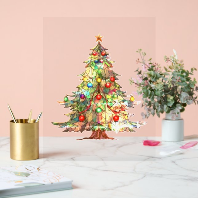 CHRISTMAS TREE Acrylic Sign ART DESIGN STIL Acrylschild (Hochzeit)