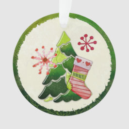 Christmas Tree and Stocking Whimsey Ornament