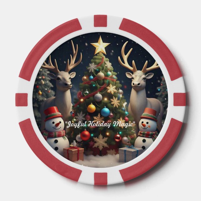 "Christmas Tree Beauty" Pokerchips (Vorderseite)