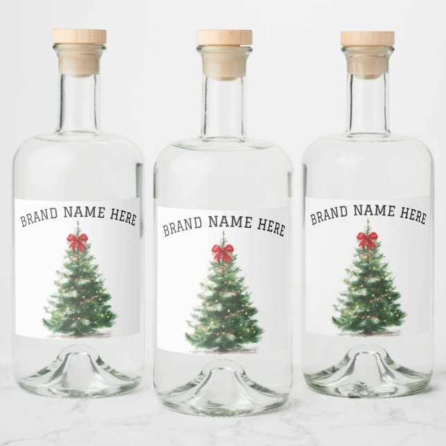 Christmas Tree Beverage Label Set – Brand Name Alkoholflaschenetikett (Flaschen)