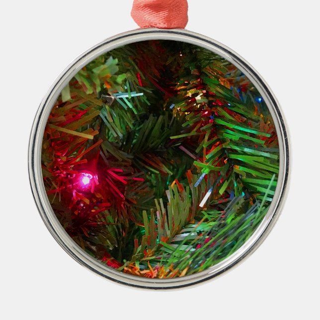 Christmas Tree Branch Ornament Aus Metall (Vorne)