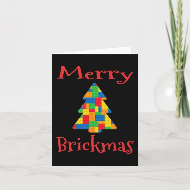 Christmas Tree Brick Master Builder Brick Set Bloc Karte (Vorderseite)