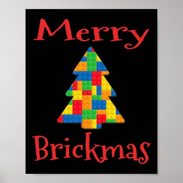 Christmas Tree Brick Master Builder Brick Set Bloc Poster (Vorne)