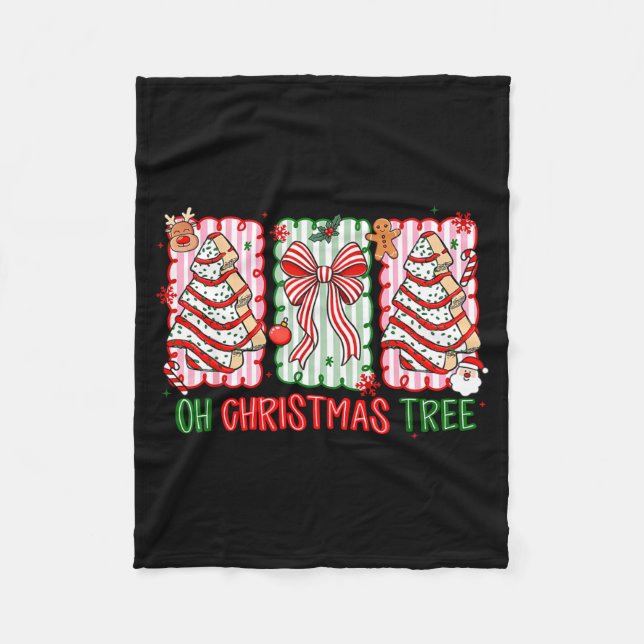 Christmas Tree Cake Funny Quote Oh Christmas Tree  Fleecedecke (Vorderseite)