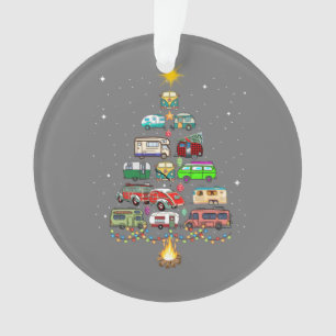 Christmas Tree Camper Vehicles Camping RVing Trail Ornament