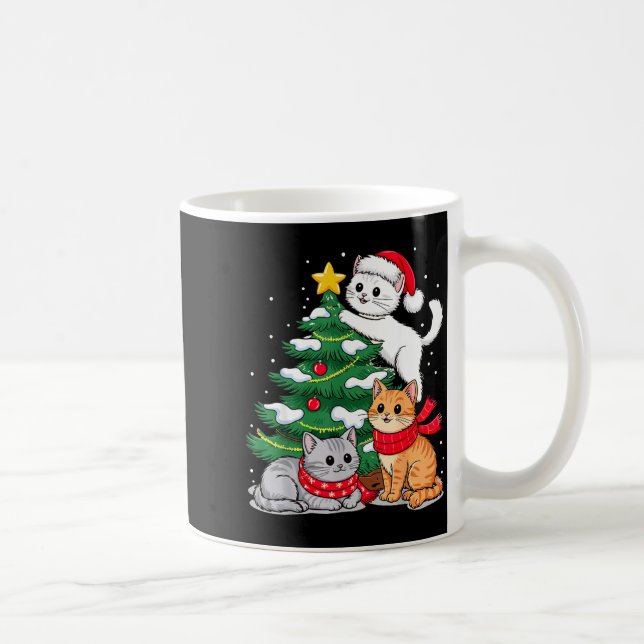 Christmas Tree Cats Xmas  Kaffeetasse (Rechts)