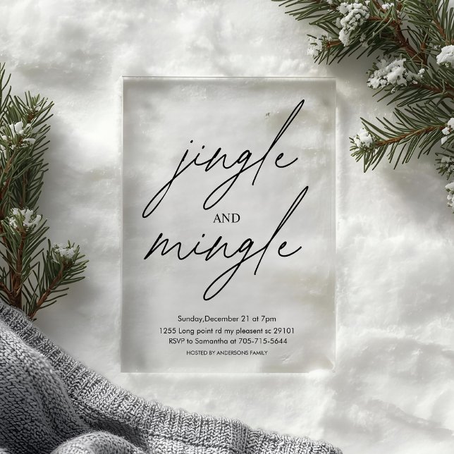 "Christmas Tree Christmas Party | Festive Holiday Acryleinladungen (Von Creator hochgeladen)