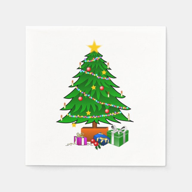Christmas Tree Cocktail Napkin Serviette (Vorderseite)