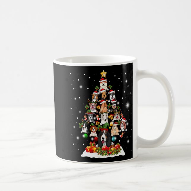 Christmas Tree Dog Santa Merry Dogmas Xmas T Shirt Kaffeetasse (Rechts)