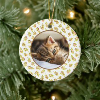 Christmas Tree Editable Pet Photo Decoration Keramik Ornament